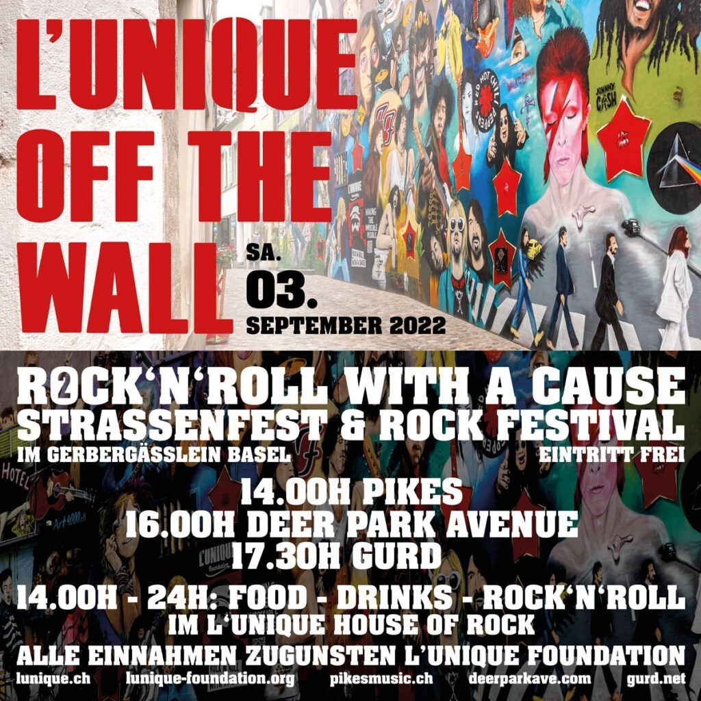 L'Unique Off the Wall Strassenfest und Rock Festival | Samstag 3. September 2022 ab 14.00 Uhr